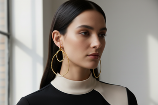 Moliane Studio earrings live model editorial