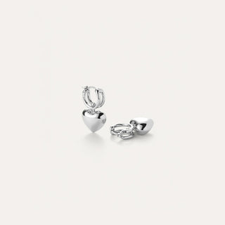 Jenny Bird - Puffy Heart Huggie Earrings