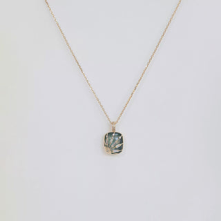 Celine Daoust - Fluorite Sun & Diamonds Mini Locket Necklace