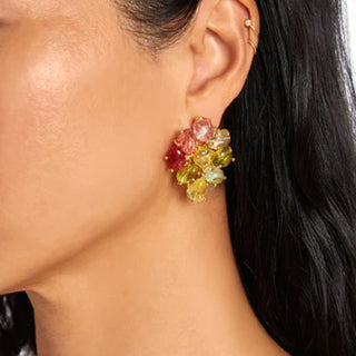 Lionette - Peony Flower Earrings
