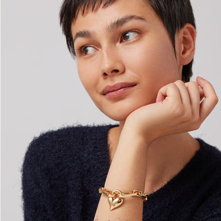 Jenny Bird - Padlock Heart Chain Bracelet