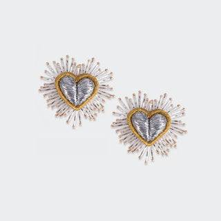 Olivia Dar - Sparkle Heart Earrings