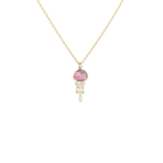 Celine Daoust - Tourmaline And Dangling Diamonds Jellyfish Necklace
