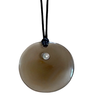 Jacqueline Rose - Luna Pendant Necklace in Smoky Quartz