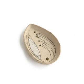 Helen Prior - Golden Frond Droplet Leaf Dish