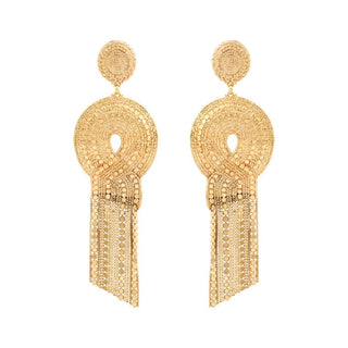 Satellite - Large Sleeper Fringe Earrings