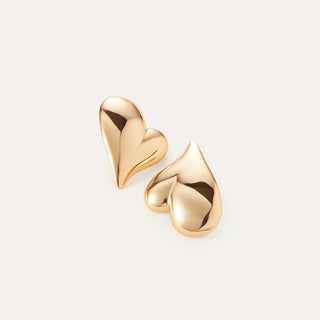 Jenny Bird - Mega Art Heart Button Earrings