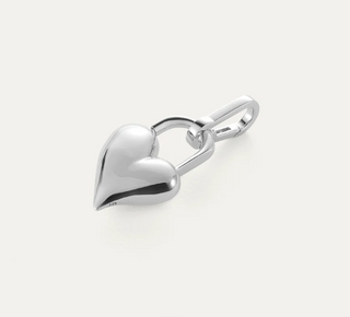 Jenny Bird - Padlock Heart Charm (silver)