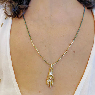 Iwona Ludyga Designs - Long Hamsa Necklace