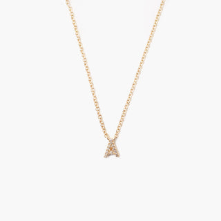 Chan Luu - Gold And White Diamond Initial Necklace