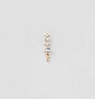 Celine Daoust - Moonstone & diamonds single earring