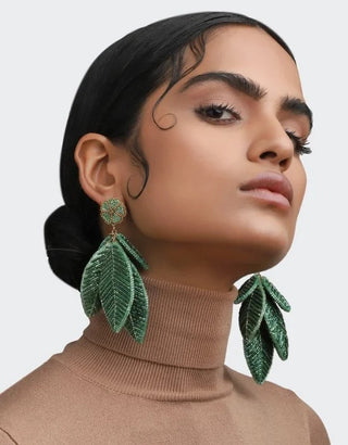 Olivia Dar - Leaf Earrings