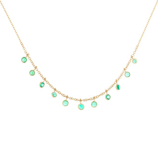 Celine Daoust - Multi Rose Cut Emerald Necklace