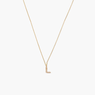 Chan Luu - Gold And White Diamond Initial Necklace