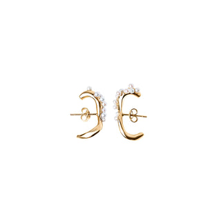 Beatriz Palacios - Pearled Wave Earrings