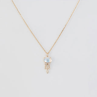 Celine Daoust - Moonstone and Diamonds Jellyfish Necklace