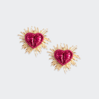 Olivia Dar - Sparkle Heart Earrings