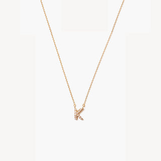 Chan Luu - Gold And White Diamond Initial Necklace