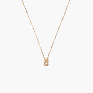 Chan Luu - Gold And White Diamond Initial Necklace