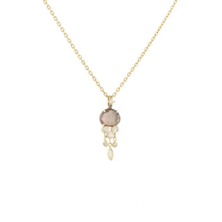 Celine Daoust - Brown Tourmaline And Dangling Diamonds Jellyfish Necklace