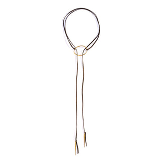 K/ller Collection - Convex Ellipse Leather Lariat