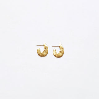 8.6.4 - Hammered Hoop Earrings - Small