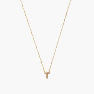 Chan Luu - Gold And White Diamond Initial Necklace