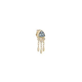 Celine Daoust - Trillion Aquamarine And Diamond Fringe Earring
