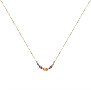 Metier - Multi Gemstone Claw Set Necklace