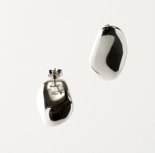 M and M - Silver Pebbles Earring No4