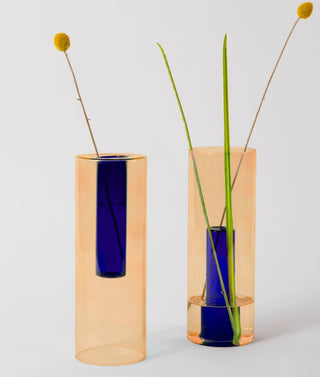 Block Design - Reversible Glass Vase