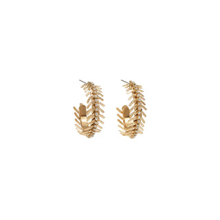 Lionette - Rua Fishbone Hoop Earrings