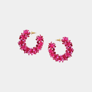Olivia Dar - Flower Hoops