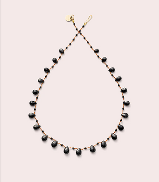 Ivarene - Whitney Drops & Beads Necklace, Black Spinel
