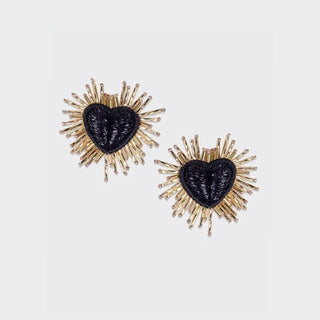 Olivia Dar - Sparkle Heart Earrings