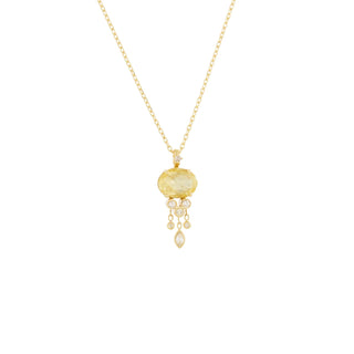 Celine Daoust - Sapphire And Dangling Diamonds Jellyfish Necklace