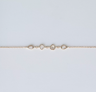 Celine Daoust - Multi Rose Cut Grey Diamonds Chain Bracelet