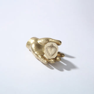 Iwona Ludyga Designs - Sagrado Crowned Heart Signet Ring