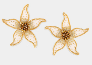 Olivia Dar - Star Flower Earrings (gold)