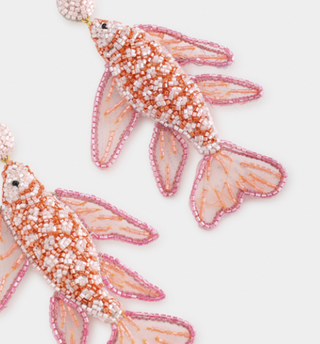 Olivia Dar - Koi Earrings (pink)