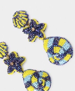 Olivia Dar - Abyss Earrings (yellow/blue)