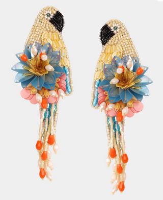 Olivia Dar - Parrot Earrings (sand)
