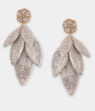 Olivia Dar - Leaf Earrings (silver)