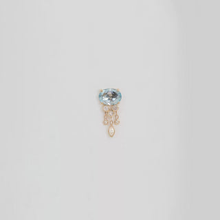 Celine Daoust - Single Jellyfish Aquamarine And Diamond Earring